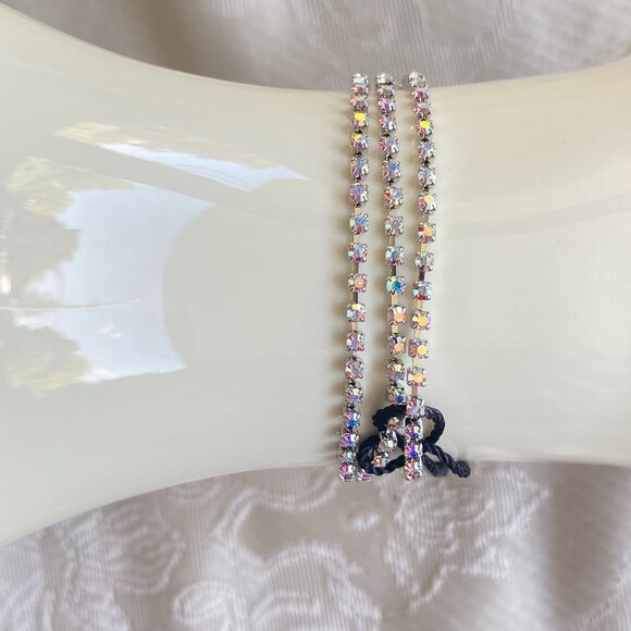 FAC Swarovski Crystal Silver Tone Slider Bracelet - Picture 4 of 7